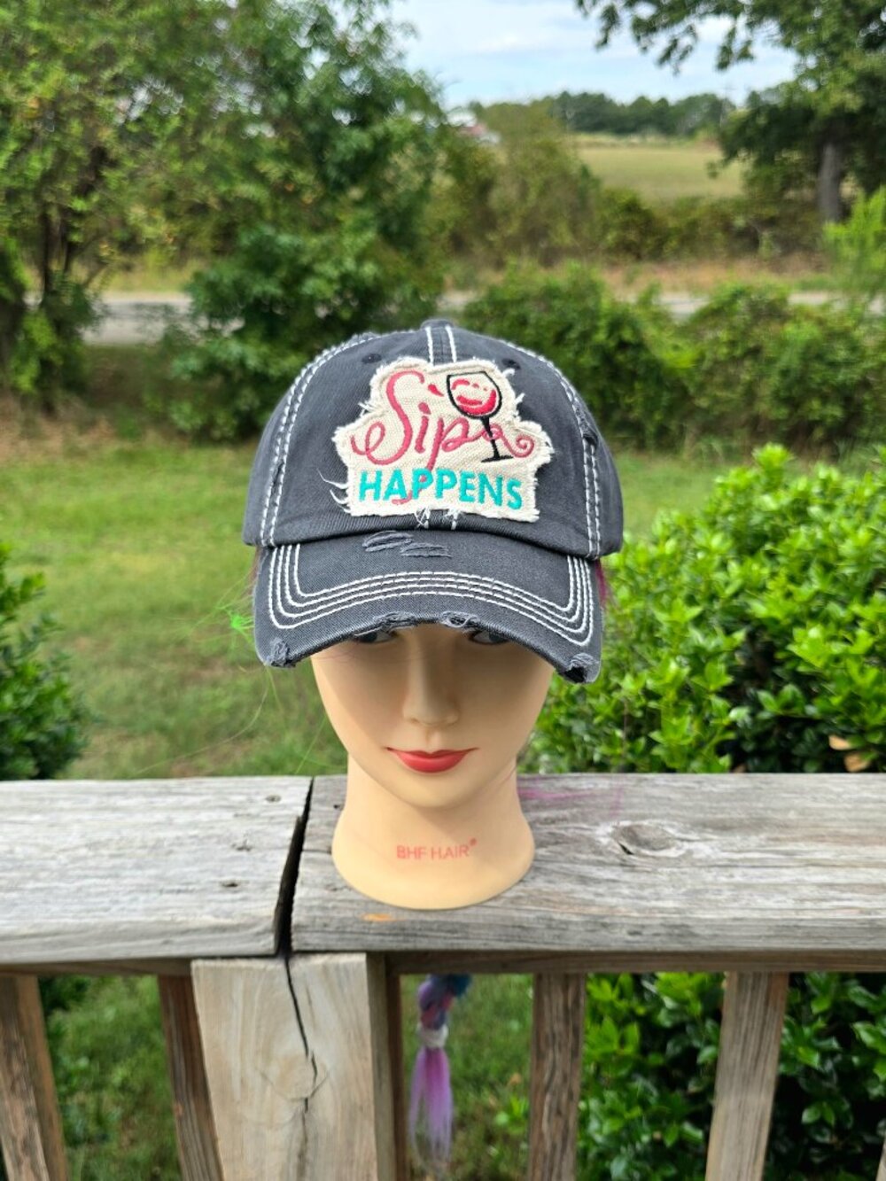 Ladies Black Sips Happen Golf Hat new no tags